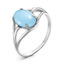 Серебряное кольцо с голубым агатом 23311390Дг